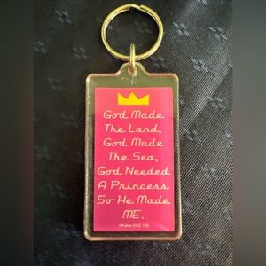 Vintage Kalan God Made Keyring Land Sea Princess Cute